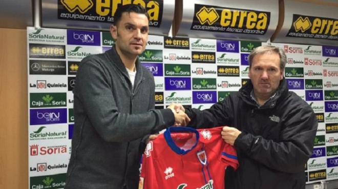 Juan Pablo, en su presentación. (FOTO: CDNumancia).