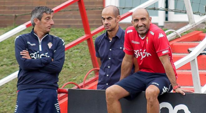 Abelardo, con Tejada y Mario Cotelo. (FOTO: Rodrigo Medina).