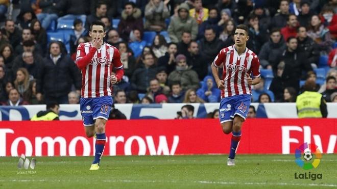 Isma López, tras su gol en el Bernabéu.