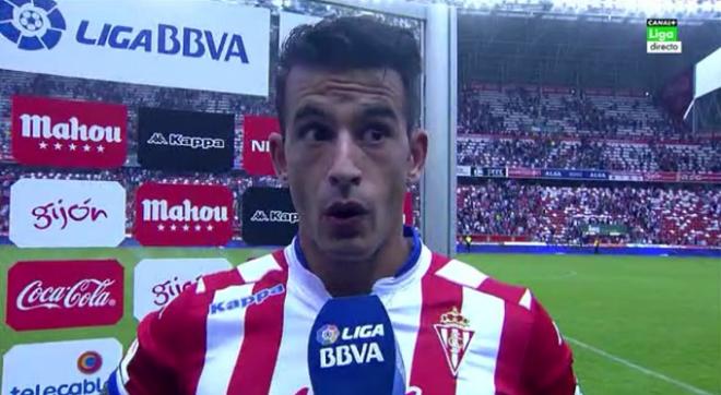 Luis Hernández, nada más acabar el partido.