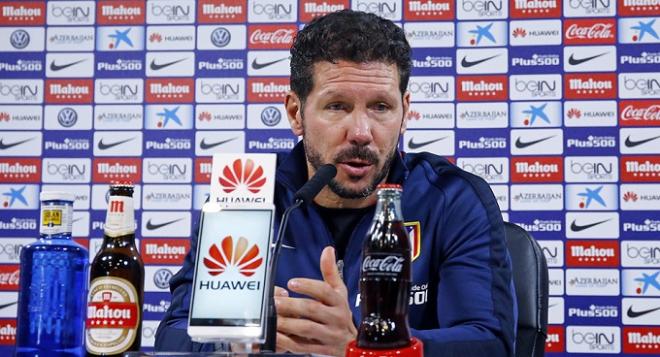 Simeone, este viernes en sala de prensa. (FOTO: ATM).