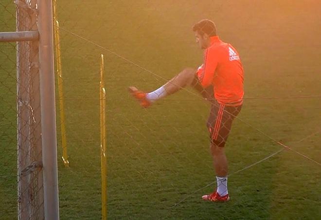 Antonio Barragán en un entrenamiento.