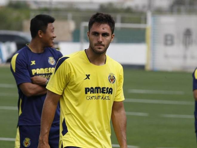 El central catalán en un entrenamiento.