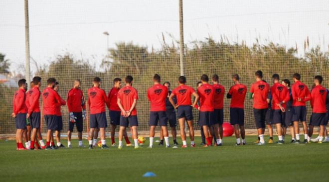 La plantilla del Levante, en un entrenamiento.