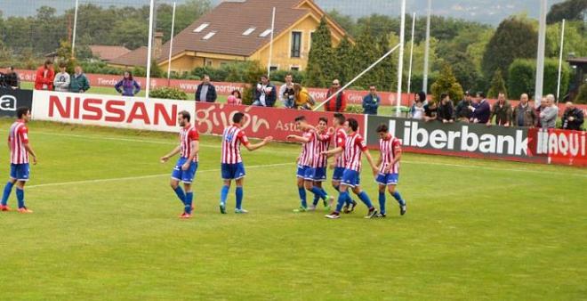 Imagen del partido de ida en Mareo (Foto: Real Sporting).