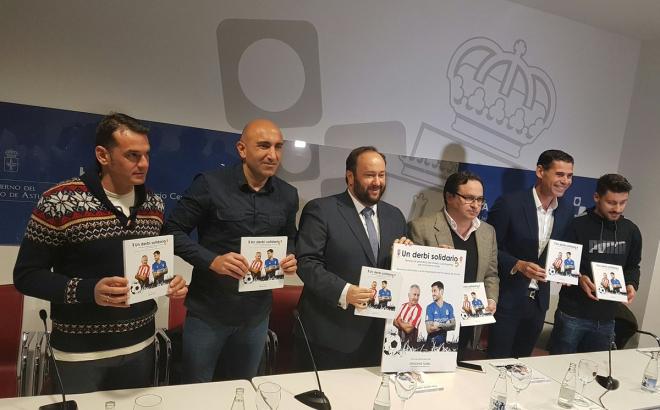 Representación de Oviedo y Sporting presentaron 'Un Derbi Solidario' (Foto: RealOviedo).