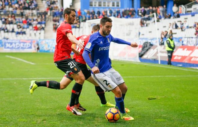 Diegui, durante un momento del encuentro ante el Mallorca (Foto: Lorena Francos).