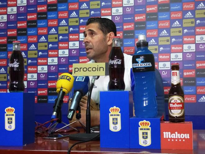 Fernando Hierro, durante una rueda de prensa (Foto: Lorena Francos).