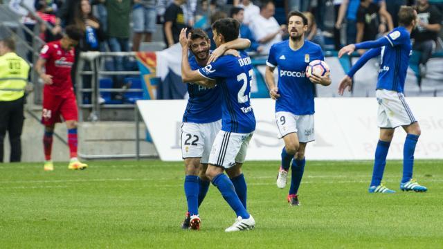 Nando García, celebrando un tanto el pasado año.