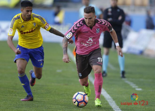 Aarón, en el duelo ante el Cádiz (Foto: LaLiga).