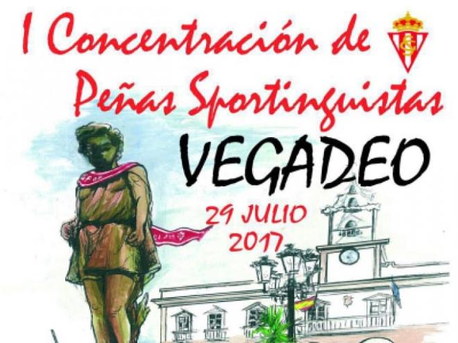 Cartel de la I Concentración de Peñas en Vegadeo.