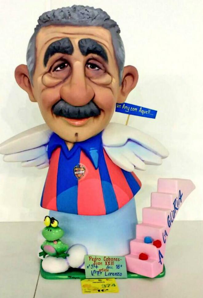 El ninot de Preciado, que ya se encuentra expuesto.