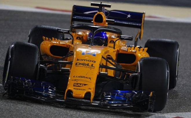 Fernando Alonso, durante el Gran Premio de Baréin (Foto: EFE).