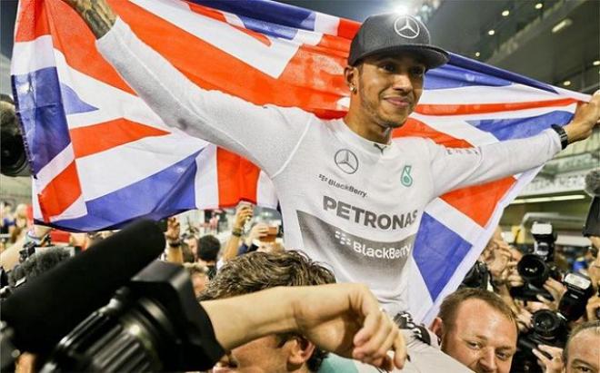 Hamilton celebra su título de campeón (Foto: EFE).