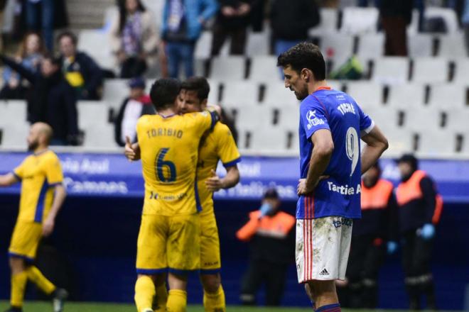 Toché se lamenta tras el gol del Alcorcón (Foto: Lura Caraduje).