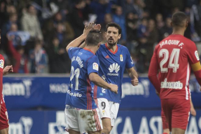 Toché, tras su gol del empate ante el Almería (Foto: Laura Caraduje).