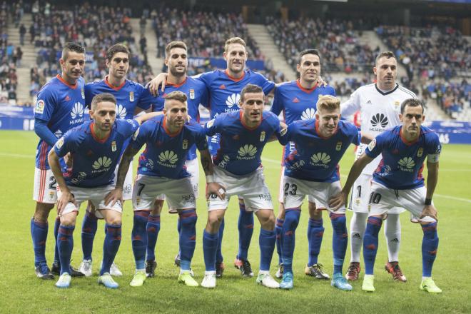 Once del Real Oviedo ante el Numancia (Foto: Laura Caraduje).