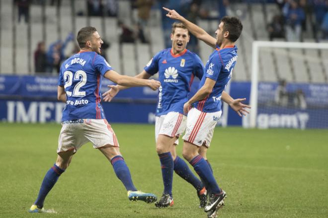 Celebración del gol frente a Osasuna (Foto: Laura Caraduje).