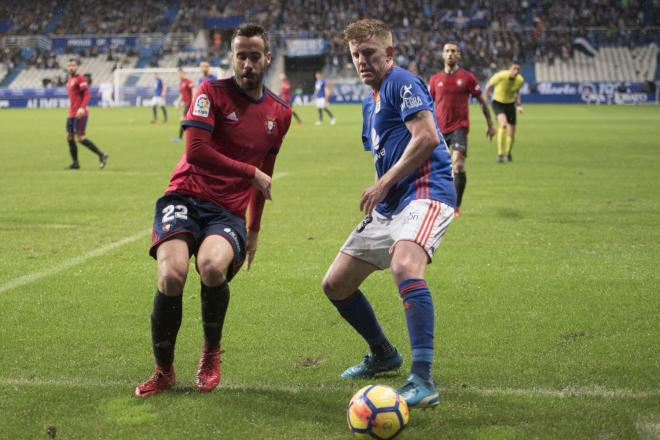 Mossa en una acción del encuentro ante Osasuna (Foto: Laura Caraduje).