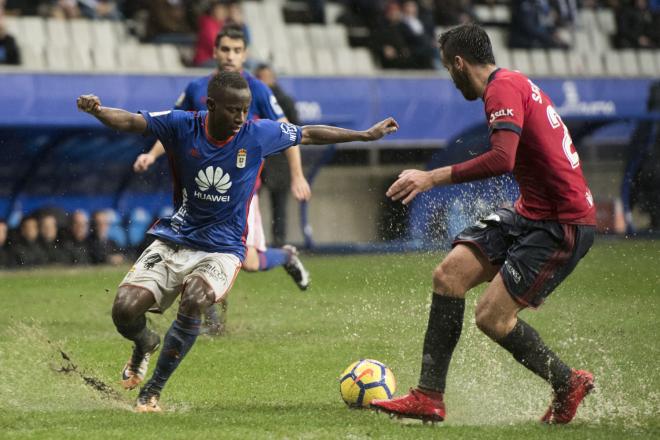 Yeboah en una imagen del partido ante Osasuna (Foto: Laura Caraduje).