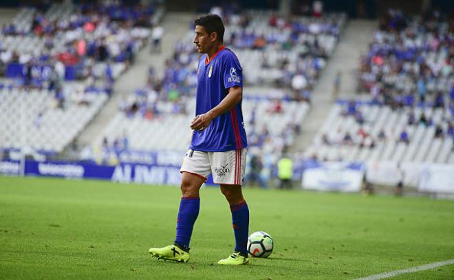 Saúl Berjón durante el partido contra el Rayo Vallecano (Foto: Laura Caraduje).