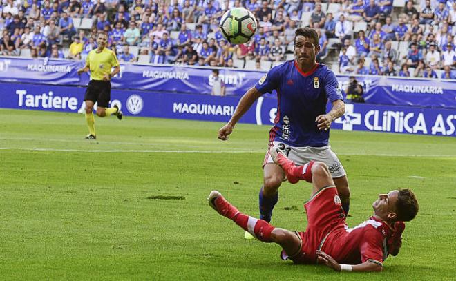 Saúl Berjón, en un lance del partido ante el Rayo (Foto: Laura Caraduje).