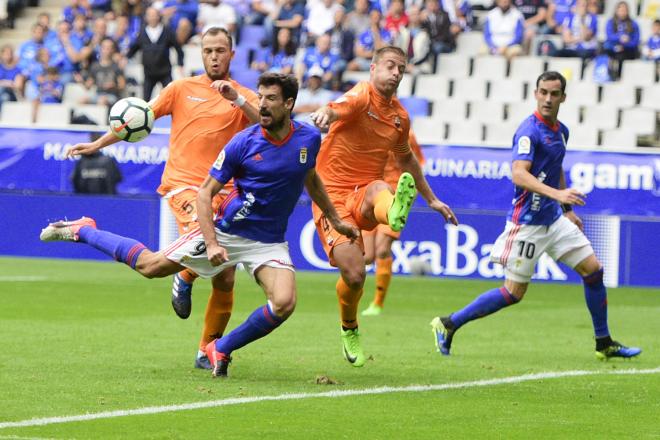 Toché, durante el Oviedo - Reus (Foto: Laura Caraduje).