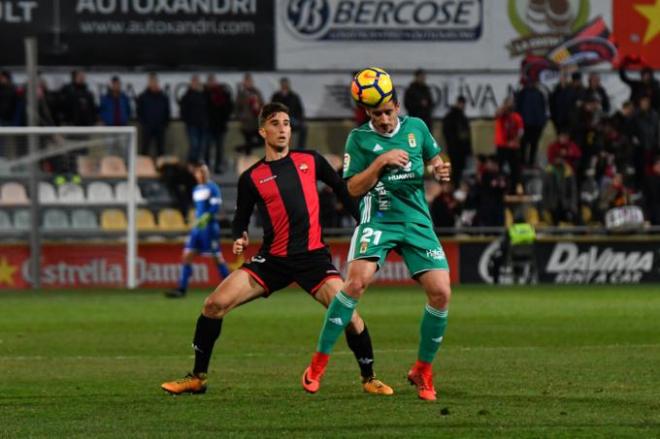 Saúl en una acción del partido ante el Reus (Foto: Laia Solanellas).