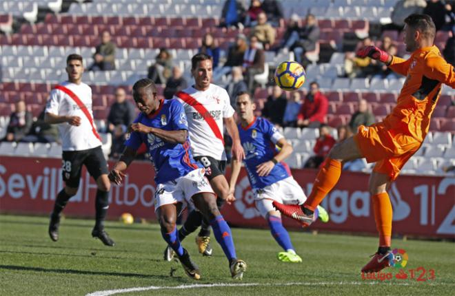 Yeboah, durante el partido (Foto: LaLiga).