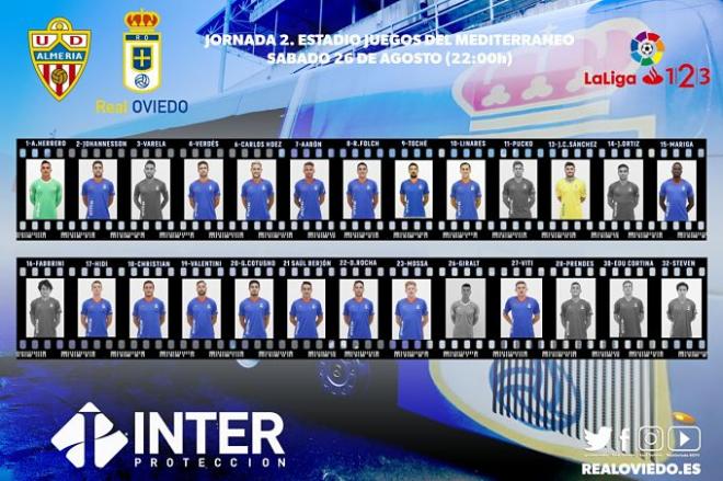 Convocatoria del Real Oviedo (Imagen: R.O.).