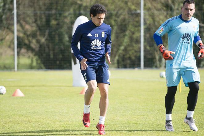 Steven en un entrenamiento con el primer equipo (Foto: Laura Caraduje).