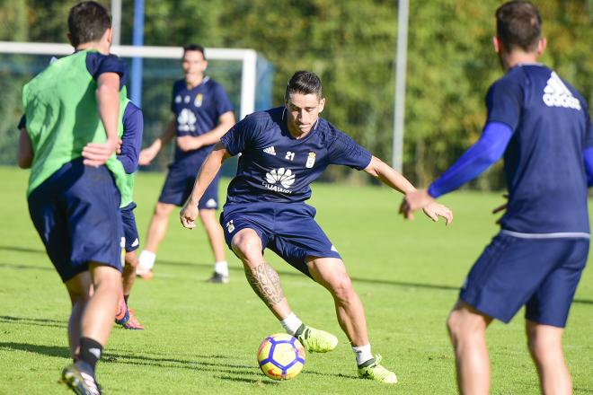 Saúl en un entrenamiento esta temporada (Foto: Laura Caraduje).