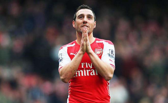 Cazorla, durante un partido con el Arsenal.