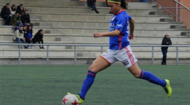 Érika Samia, en un partido del Oviedo Femenino (Foto: Real Oviedo Femenino).