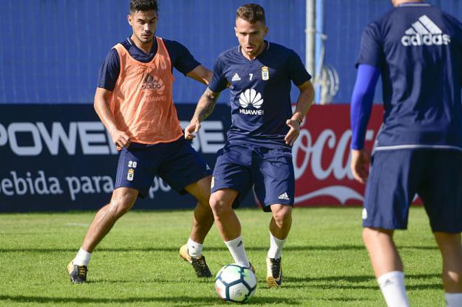 Aarón en una imagen de un entrenamiento esta temporada (Foto: Laura Caraduje).