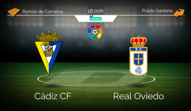 Cádiz - Real Oviedo. Sábado 18:00 Carranza.