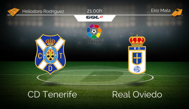 Tenerife - Real Oviedo. Heliodoro Rodríguez López. 21:00.