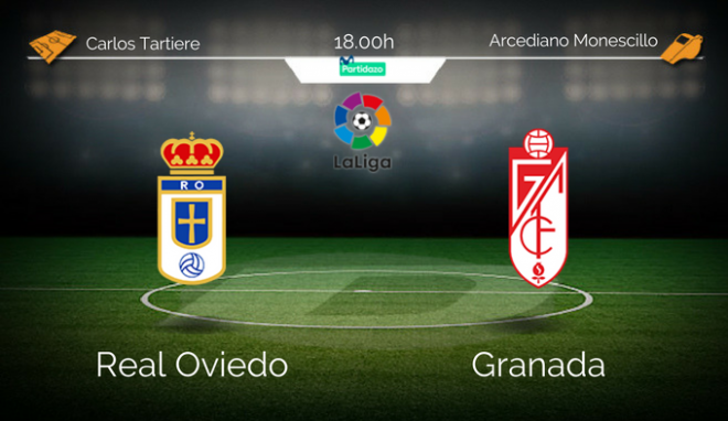 Real Oviedo - Granada. Carlos Tartiere 18:00.