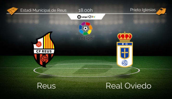 Reus - Real Oviedo. Sábado 18:00 Municipal de Reus.