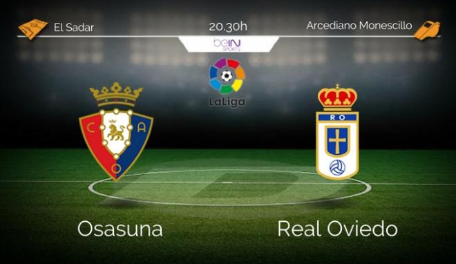 Osasuna - Real Oviedo. El Sadar, 20:30.