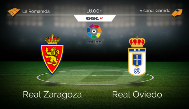 Zaragoza - Real Oviedo. La Romareda 16:00.