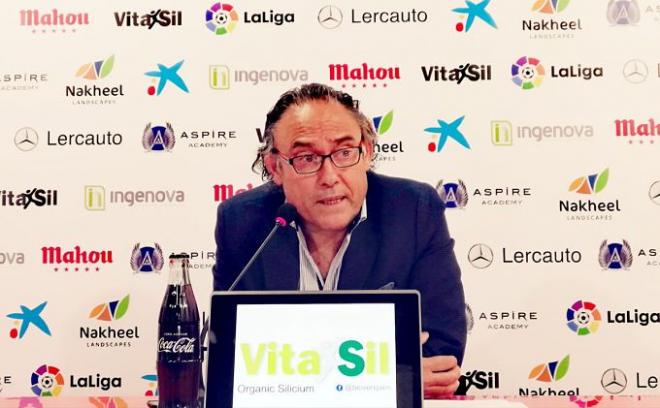 Felipe Llamazares, en sala de prensa (Foto: CYDLeonesa).