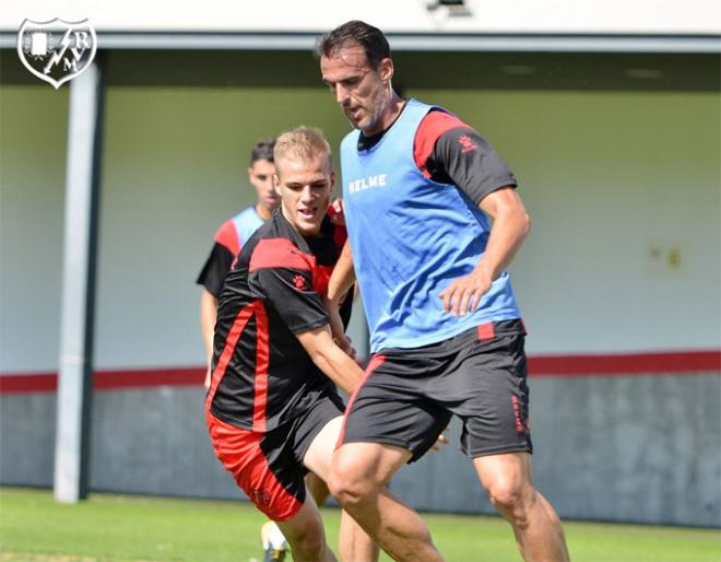 Amaya, entrenando con el Rayo (Foto: RV).