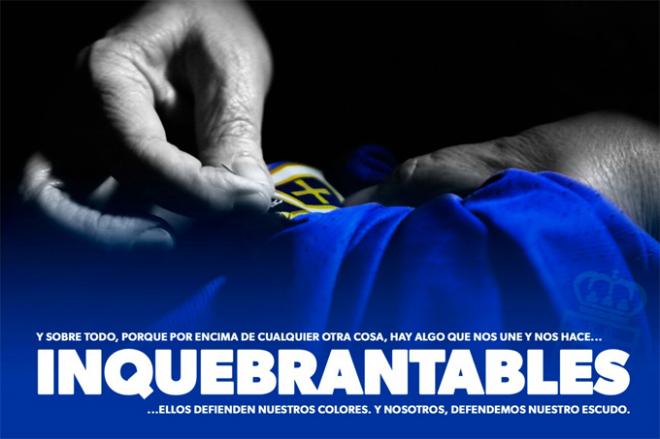 Cartel promocionado por el Real Oviedo.