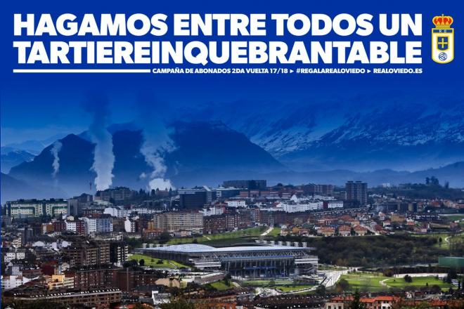 Cartel de la campaña para la segunda vuelta (RealOviedo).