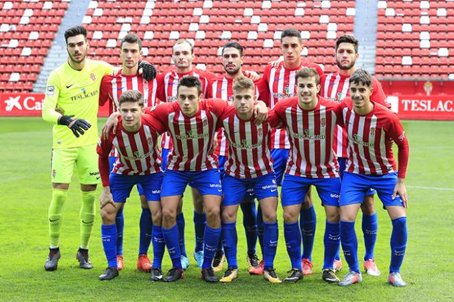 Once del Sporting B, esta temporada (Foto: Luis Manso).