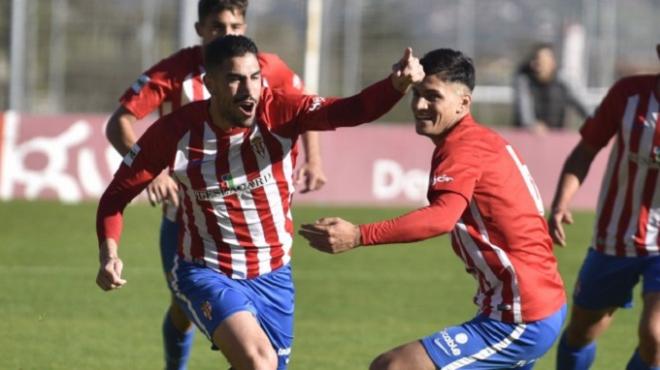 Victor Ruiz, celebrando un gol en Mareo (Foto:Luis Manso).