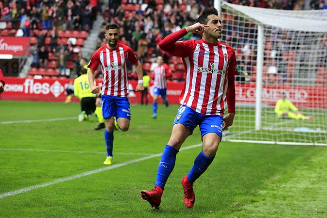 Carlos Castro, celebrando un gol (Foto: Luis Manso).
