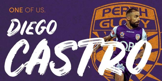 Diego Castro renueva su contrato (Foto: Perth Glory FC).