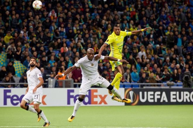 Babin en una acción del encuentro (Foto: FC Astana).